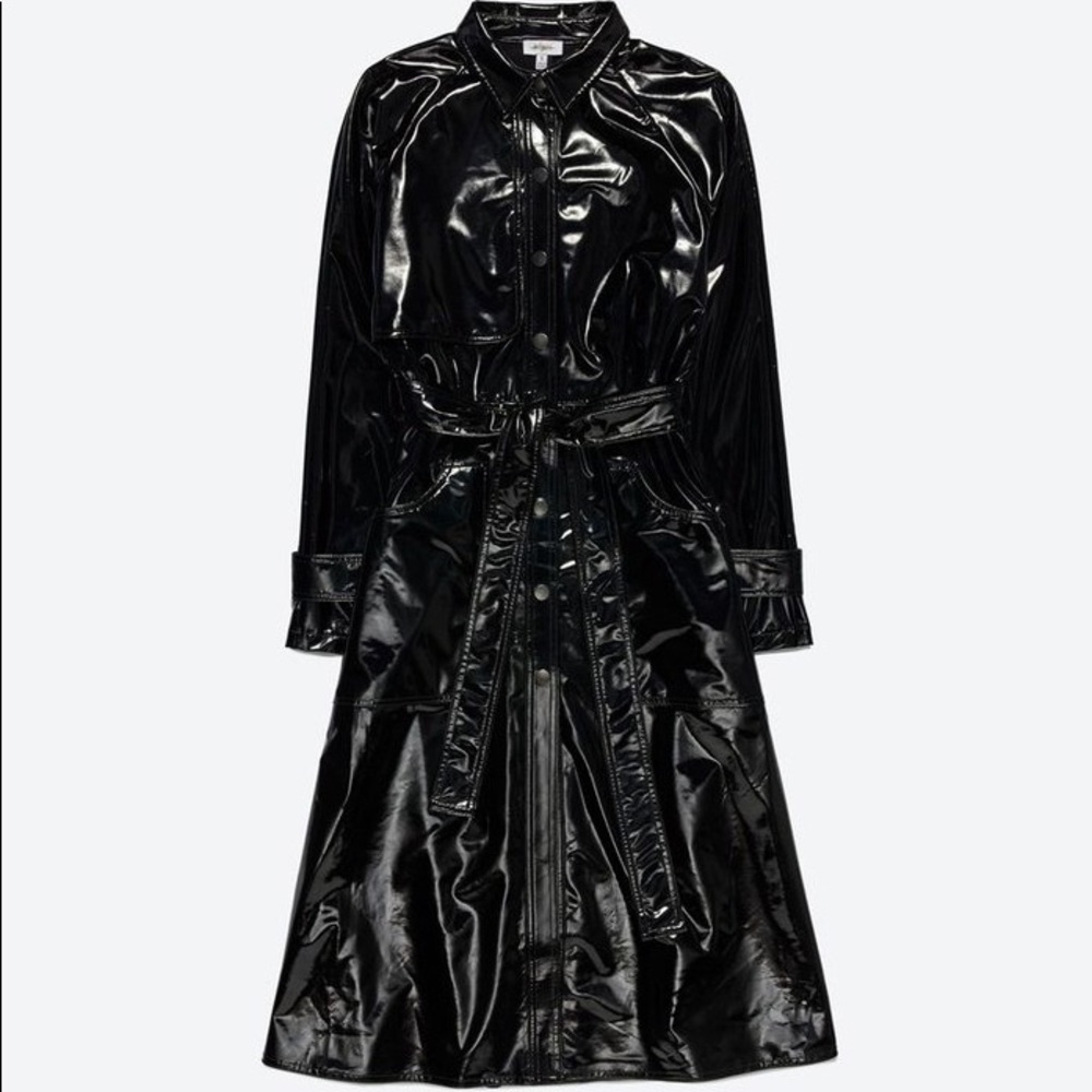 Vinyl Shirt Dress Jacket Daya By Zendaya w Belt